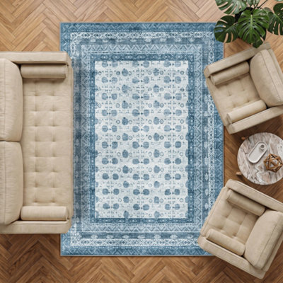 Decoranddecor Area Rugs, Living Room Rugs, Washable Rugs, 160X230Cm, Non-Slip, Pet Friendly, Low Pile, Persian Rug - Nova - image 1