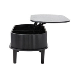Black Wooden Coffee Table With Storage Lift Up Top Coffee Table For Living Room - thumbnail 5