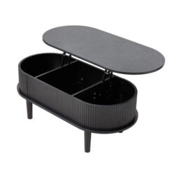 Black Wooden Coffee Table With Storage Lift Up Top Coffee Table For Living Room - thumbnail 4
