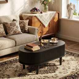 Black Wooden Coffee Table With Storage Lift Up Top Coffee Table For Living Room - thumbnail 3