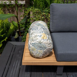 Acrisol Bouquet Neutrals Large Round Bolster Cushion - 60Cm X 30Cm