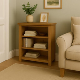 Home Furniture Group Oakcroft Swr3 Rustic Medium Wood Small Bookcase Compact 2-Shelf Fully Assembled Unit - thumbnail 9