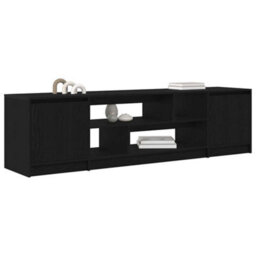 Berkfield Durable Tv Cabinet Black Oak 188.5X41X50 Cm Engineered Wood - thumbnail 4