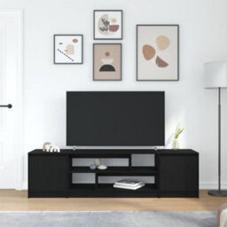 Berkfield Durable Tv Cabinet Black Oak 188.5X41X50 Cm Engineered Wood - thumbnail 3