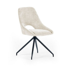 Oakham Pembroke Premium Cream Chenille Upholstered Dining Chairs - Set Of 2 - thumbnail 2