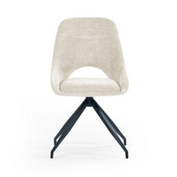 Oakham Pembroke Premium Cream Chenille Upholstered Dining Chairs - Set Of 2 - thumbnail 3