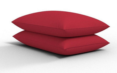 CHILIMILII Polycotton Pair Of Pillowcases Plain Dyed Housewife Pillow Covers 50X75 Cm