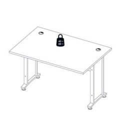 Wyld Haus Dris 120Cm Natural Oak-Effect Desk With White Legs - thumbnail 8