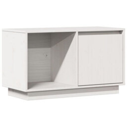 Vidaxl Tv Cabinet White 74X35X44 Cm Solid Wood Pine Tv Cabinets - thumbnail 1