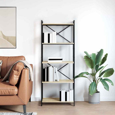 Berkfield Bookcase Sonoma Oak 60 X 30 X 153 Cm Engineered Wood - image 1