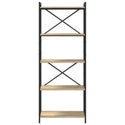 Berkfield Bookcase Sonoma Oak 60 X 30 X 153 Cm Engineered Wood - thumbnail 5