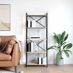 Berkfield Bookcase Sonoma Oak 60 X 30 X 153 Cm Engineered Wood - thumbnail 4