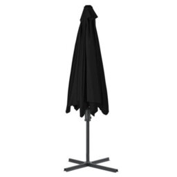 Berkfield Elegant Outdoor Parasol With Steel Pole Black 300X230 Cm - thumbnail 4