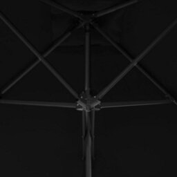 Berkfield Elegant Outdoor Parasol With Steel Pole Black 300X230 Cm - thumbnail 5
