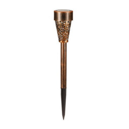 4 X Bronze Damask Solar Stake Lights - Outdoor Garden Led Lighting For Pots, Paths, Borders, Driveways - Each H36.5 X 6Cm Diameter - thumbnail 4