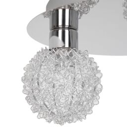 GoodHome Apheliotes Plate Gloss Metal Chrome 3 Lamp Led Ceiling Light - thumbnail 3