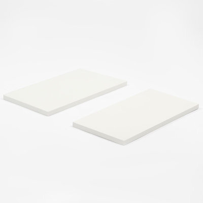 Ohs Set Of 2 Floating Wall Shelves Home Display Shelf Storage, Large - White - image 1