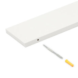 Ohs Set Of 2 Floating Wall Shelves Home Display Shelf Storage, Large - White - thumbnail 4