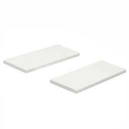 Ohs Set Of 2 Floating Wall Shelves Home Display Shelf Storage, Large - White - thumbnail 3