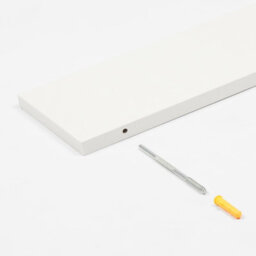 Ohs Set Of 2 Floating Wall Shelves Home Display Shelf Storage, Large - White - thumbnail 2