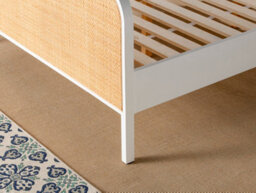 Snuggle Beds Clementine Rattan Bed - Pine - White - King Size - thumbnail 3