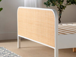 Snuggle Beds Clementine Rattan Bed - Pine - White - King Size - thumbnail 4