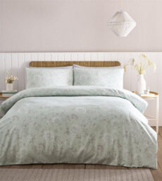 Charlotte Thomas Mia Super King Duvet Cover Bedding Bed Set Floral Duck Egg Green