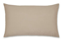 Catherine Lansfield Pillowcases Easy Iron Percale Standard 50X75Cm Pack Of 2 Pillow Cases With Envelope Closure Natural