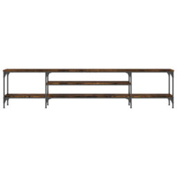 Berkfield Tv Cabinet Smoked Oak 201X35X45 Cm Engineered Wood&iron - thumbnail 4