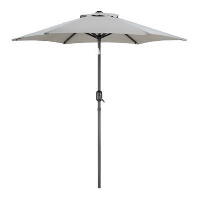 Vonhaus Parasol 2M, Garden Umbrella, Sun Shade Canopy With Hand Crank, Tilt Function, Uv30+ Protection, Air Vent, Steel Frame - image 1