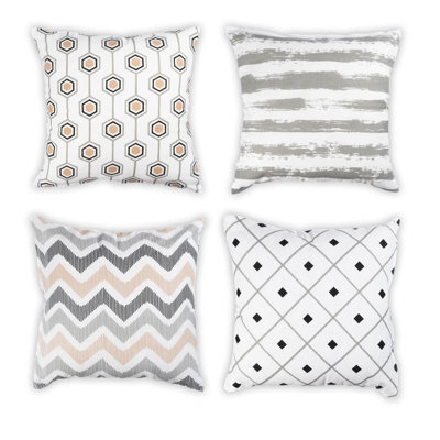 Penguin Home 100% Cotton Tessellated Double Sided Square Cushion Covers - (Set Of 4) - image 1