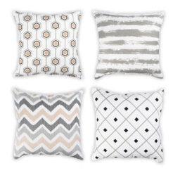 Penguin Home 100% Cotton Tessellated Double Sided Square Cushion Covers - (Set Of 4) - thumbnail 1
