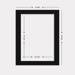 Ak Frames 14X11 Black Picture Mounts To Fit A4 Aperture Size - Mount Board Only (No Frame Included) - thumbnail 3