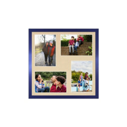 AK Frames 12X12 Purple Sleek Multi Photo Frame With Ivory Mount - Holds 4 Apertures (4X) 6X4 Photos