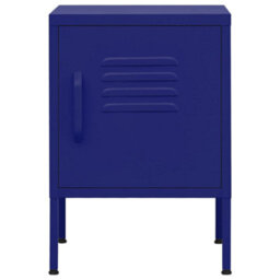 Berkfield Nightstand Navy Blue 35X35X51 Cm Steel - thumbnail 3
