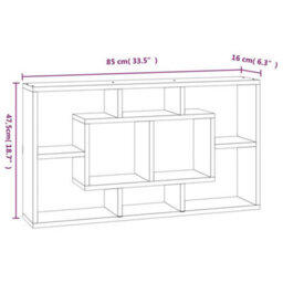 Berkfield Wall Display Shelf 8 Compartments High Gloss White - thumbnail 8