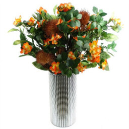 Leaf 70Cm Globe Thistle Yellow Ball Artificial Flower Stem - thumbnail 5