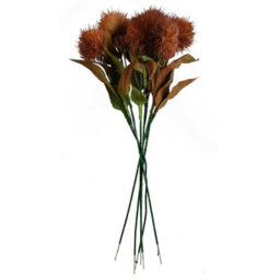 Leaf 70Cm Globe Thistle Yellow Ball Artificial Flower Stem - thumbnail 7