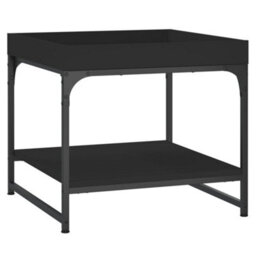 Berkfield Coffee Table Black 49.5X49.5X45 Cm Engineered Wood - thumbnail 6