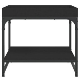 Berkfield Coffee Table Black 49.5X49.5X45 Cm Engineered Wood - thumbnail 4