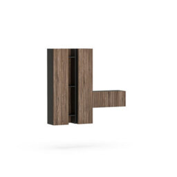 Decorotika Salzburg Moduler Modern Tv Unit Wall Mount Customizable Layout Black Alina - thumbnail 4