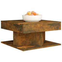 Berkfield Stylish Coffee Table Smoked Oak 57X57X30 Cm Engineered Wood - thumbnail 3