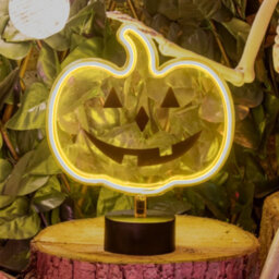 Global Gizmos Led Halloween Pumpkin Light / Bright Orange Neon Lamp / Battery Operated / Spooky Halloween Decoration - thumbnail 7