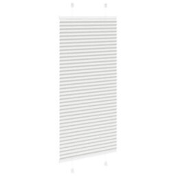 Berkfield Pleated Blind Light Grey 60X150 Cm Fabric Width 59.4 Cm Polyester - thumbnail 4