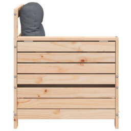 Berkfield Garden Armrest Sofa With Cushion Solid Wood Pine - thumbnail 5