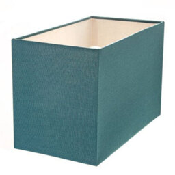 Happy Homewares Contemporary And Stylish Vivid Teal Linen Fabric Rectangular Lamp Shade - thumbnail 2