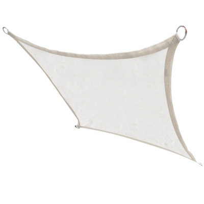 Sundaze 5X5M Sun Shade Sail Square Hdpe Breathable Uv Block Sunscreen White With Free Rope - image 1