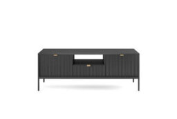 Arte Elegant Nova Tv Cabinet H560mm W1540mm D390mm In Black Matt - Sleek Entertainment Storage Solution - thumbnail 2