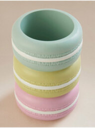 Biznest Stacked Macaroon Design Tumbler Multicolour Polyresin Bathroom Accessories Holder Novelty Deco Ornament White Layer 17X7Cm - thumbnail 2