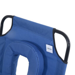 Outsunny Folding Sun Lounger Reclining Chair W/ Pillow Reading Hole Blue - thumbnail 8